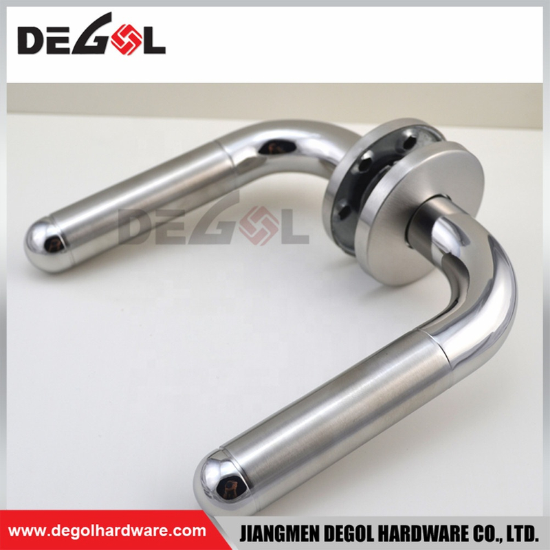 Manija de puerta de palanca de acero inoxidable, palanca de tubo de 19mm, estilo moderno simple de alta calidad