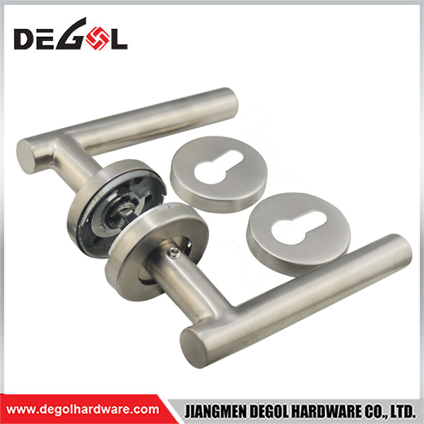 Manija de puerta de acero inoxidable 304 tipo palanca de tubo