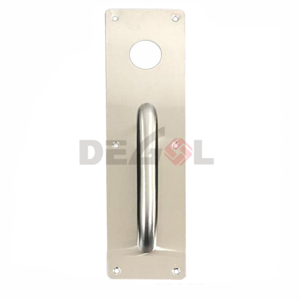 manija de palanca de puerta con placa