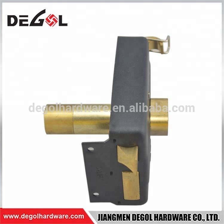 Cerradura de puerta de borde de latón negro superventas del fabricante de China para puerta de entrada