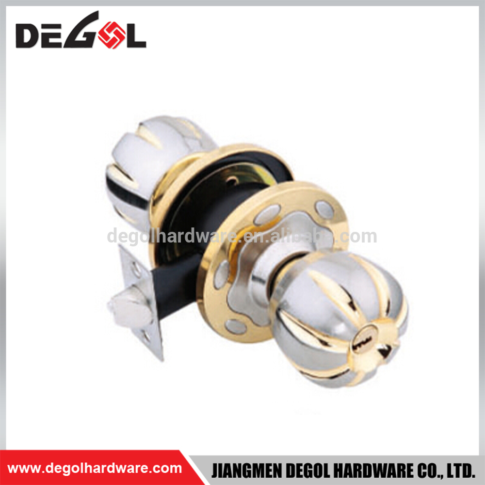 Cerradura de puerta de casa de diseño especial de níquel negro y latón polaco