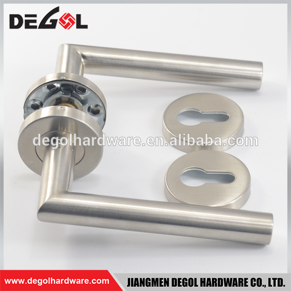 Manija de puerta de palanca de doble cara de acero inoxidable de estilo europeo