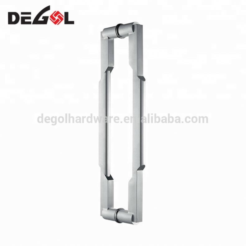 Tirador de puerta de cristal de acero inoxidable satinado vendedor caliente