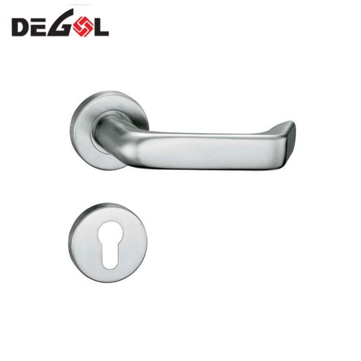 Nuevo estilo de doble cara de tubo de acero inoxidable cerrojo cerradura manija de la puerta francesa