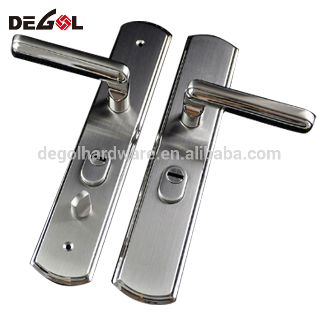 Buena calidad de acero inoxidable 304 UL Palanca manija de la puerta con placa