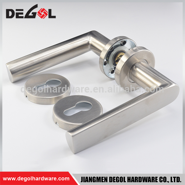 Proveedor de China de doble cara de acero inoxidable residencial de apartamentos de servicio pesado puerta sólida manija conjunto de palanca