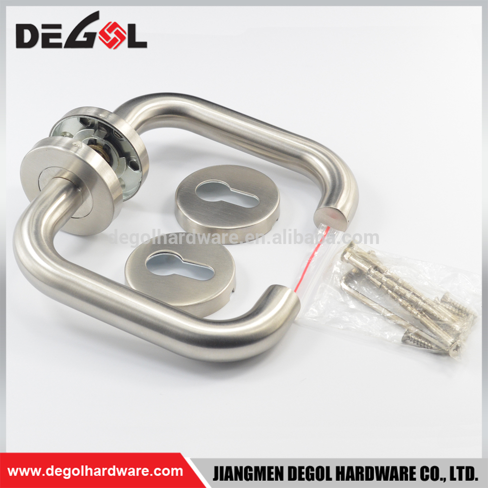 Surtidor de China de acero inoxidable tubo residencial palanca manija de puerta estilo caliente