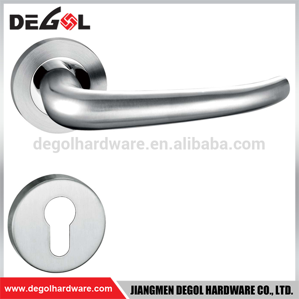 De acero inoxidable de alta calidad sólido palanca apartamento brillante oro europeo antiguo puerta manija