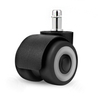 FC1001 Ruedas de plástico negras silenciosas para patas de silla de oficina de 40 mm con freno