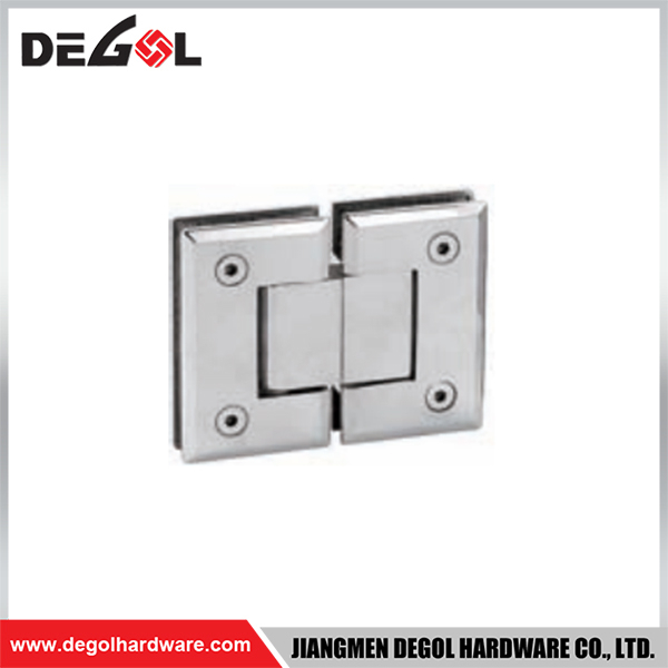 YC106 Bisagras de puerta de vidrio Cromo satinado Negro