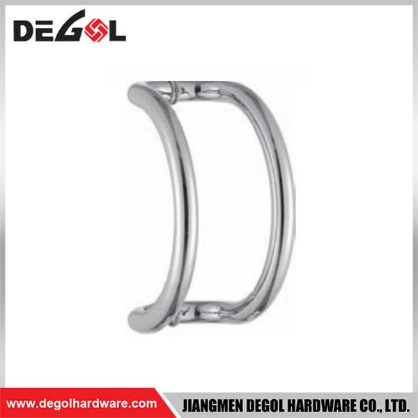 YE103 Herraje para puerta de cristal cromado satinado negro