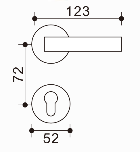 Palanca de puerta de zinc y aluminio de primera calidad, perfil elegante, mejora el ambiente de tu hogar