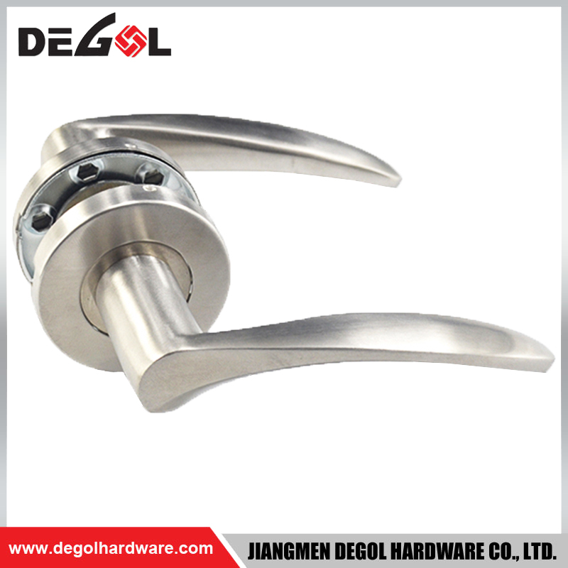 Manija de puerta autoblocante tipo palanca sólida resistente de acero inoxidable LH1072