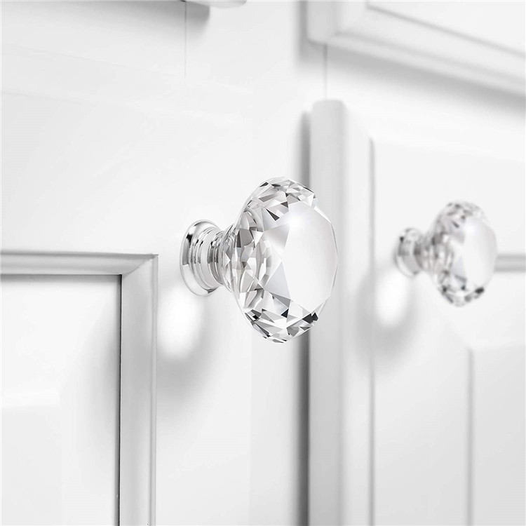 CK001 Tiradores de muebles de dormitorio de cristal de buena venta