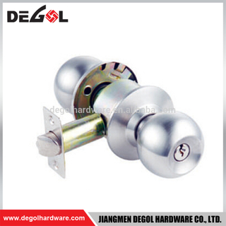 Cerradura de pomo de puerta cilíndrica manual de acero inoxidable de acero satinado duradero