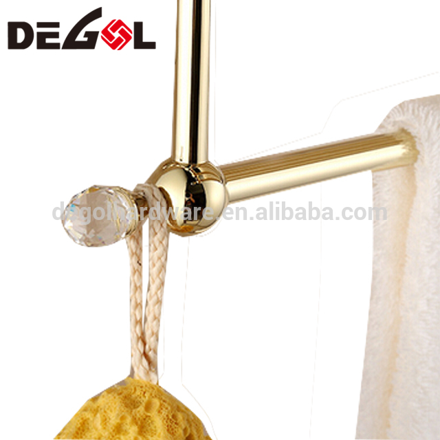 Venta caliente baño de latón extraíble toallero montado en la pared