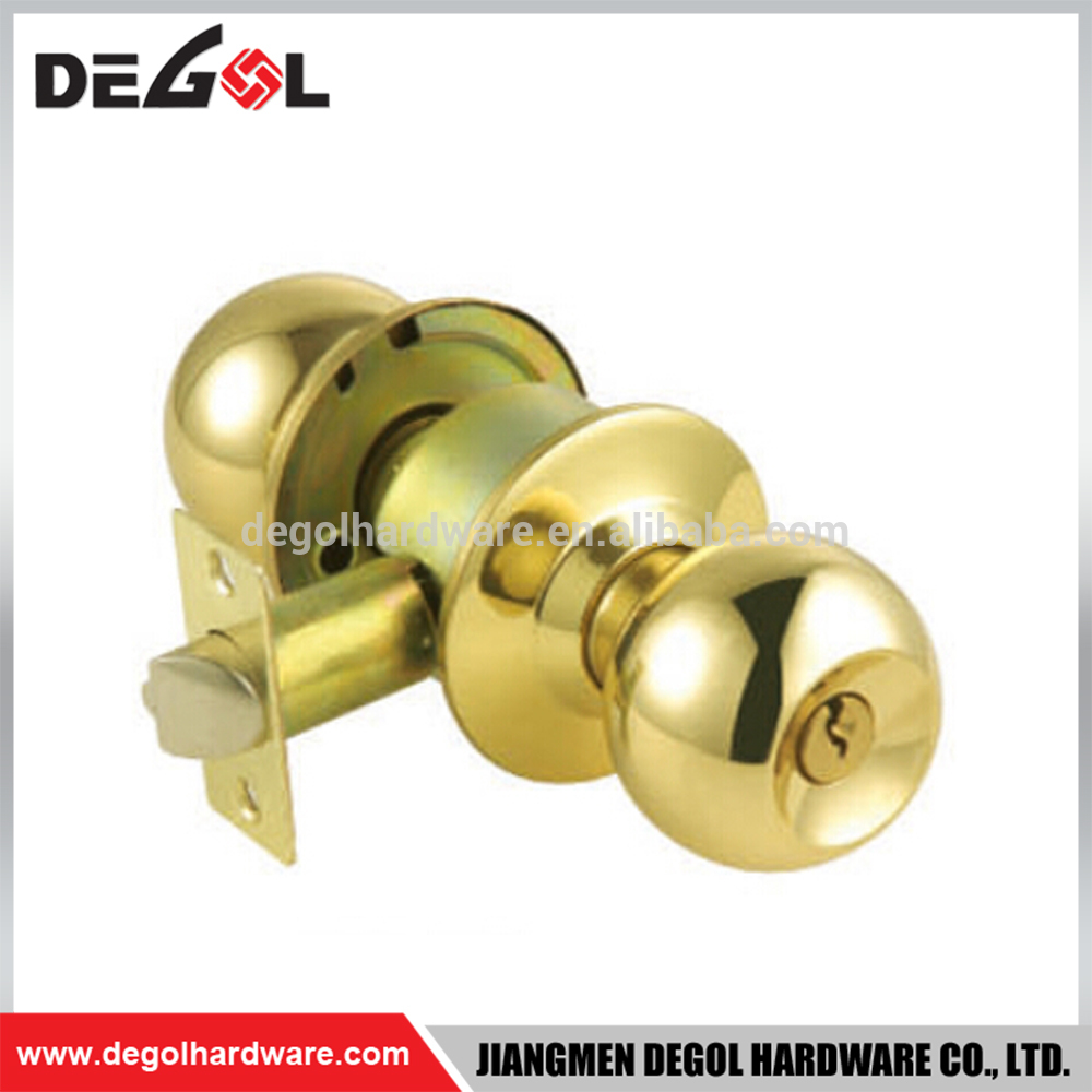 Cerradura de pomo de puerta cilíndrica manual de acero inoxidable de acero satinado duradero