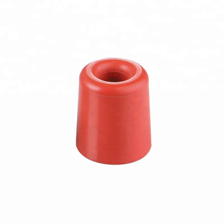 Tipos duraderos de tope de puerta de goma redondo rojo deslizante decorativo
