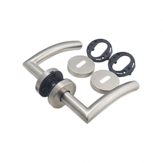 Manija de puerta de palanca tubular de metal europeo antiguo baño pasaje