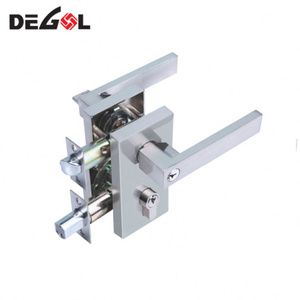 Cerradura de palanca ondulada para puerta, cerradura tubular Interior de níquel satinado, cerradura tubular, cerradura de manija de puerta de doble cara