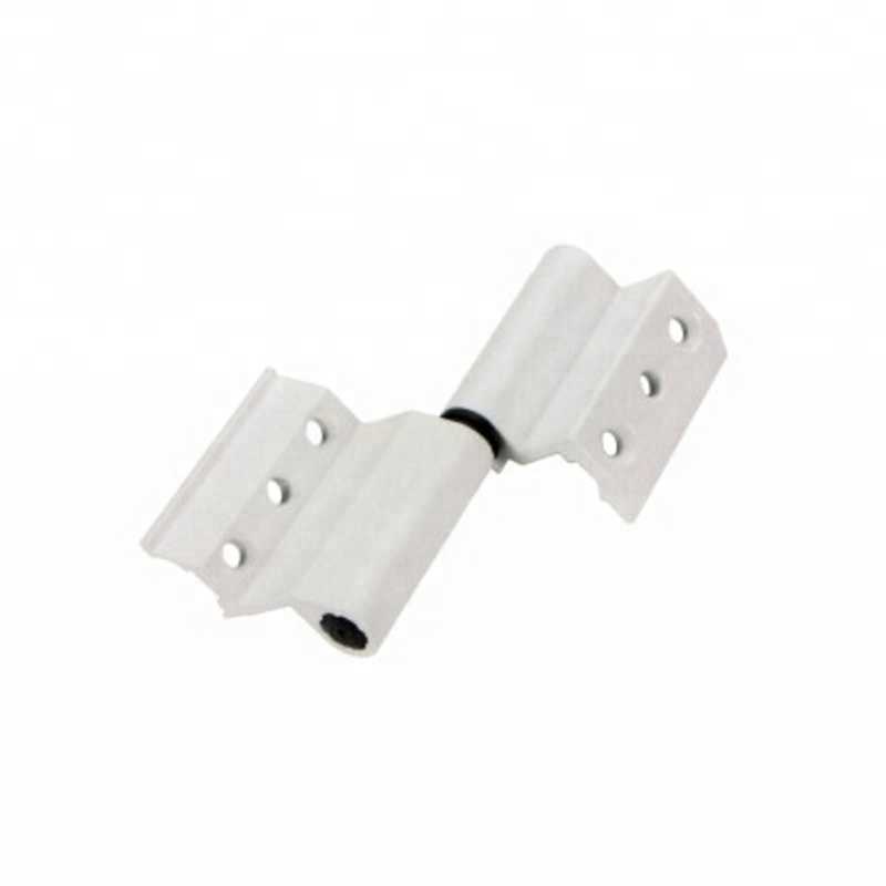 Tipos de venta caliente de aleación de aluminio plateado de trabajo ligero ranura redonda ventana abatible bisagra estancia