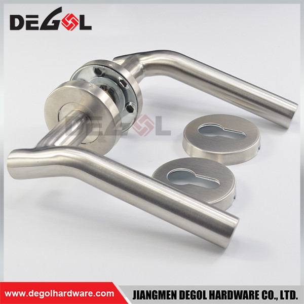 Manija de puerta de acero inoxidable 304 tipo palanca de tubo