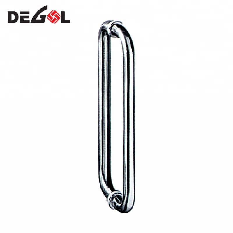 Venta caliente de acero inoxidable en forma de H puerta de vidrio doble lado a prueba de fuego manija de la puerta