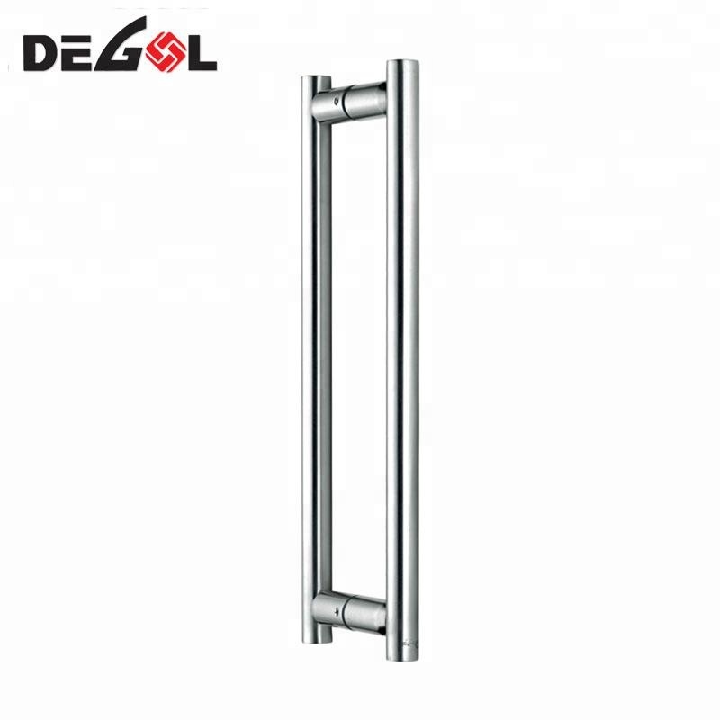 Tirador de puerta de acero inoxidable de estilo barato de estilo ameciano para puerta comercial
