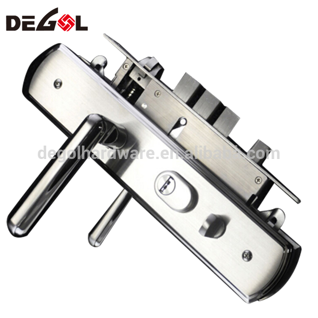 Buena calidad de acero inoxidable 304 UL Palanca manija de la puerta con placa