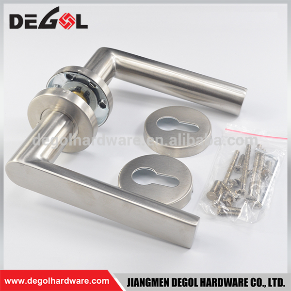 Proveedor de China de doble cara de acero inoxidable residencial de apartamentos de servicio pesado puerta sólida manija conjunto de palanca