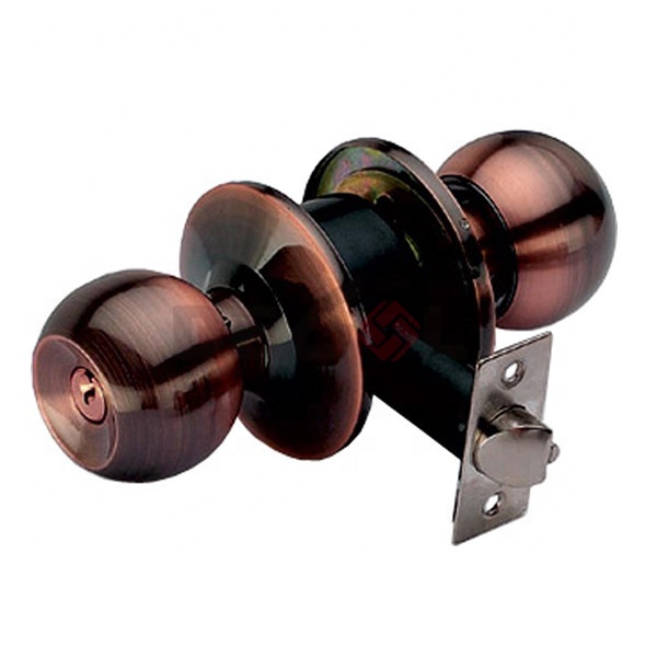 Material de acero inoxidable Cerradura de pomo de puerta cilíndrica Acabado de acero inoxidable cepillado