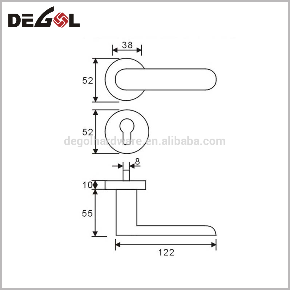 Precios de manijas de puerta de acero inoxidable comercial a prueba de fuego de lujo de acero inoxidable tipo manija de tubo