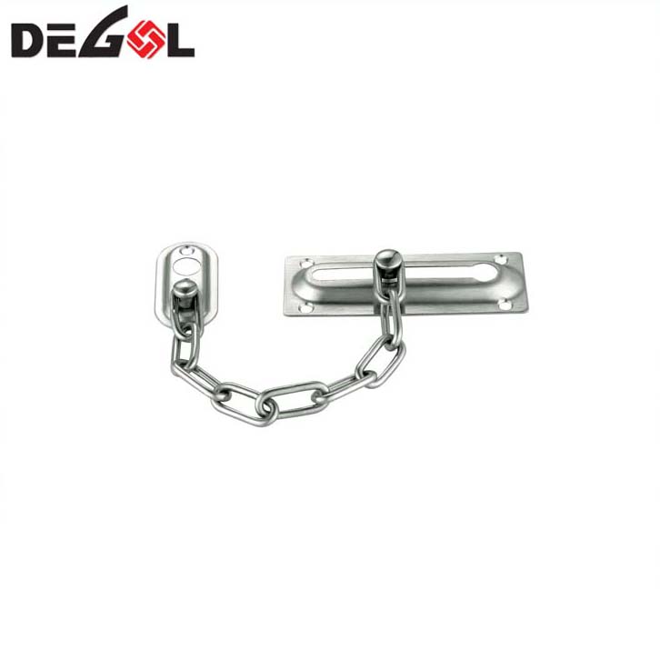 Cadena de puerta de hierro antirrobo chapada en oro de 9 anillos de venta caliente