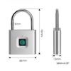 Cerradura de huella digital recargable USB sin llave inteligente de fábrica