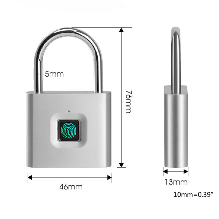 Cerradura de huella digital recargable USB sin llave inteligente de fábrica