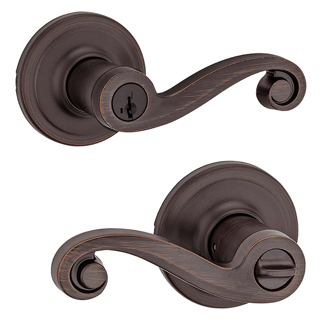 Manijas de puerta de seguridad de manija de puerta de bronce de moda de precio barato y buena calidad