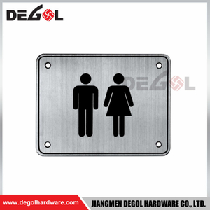 Placa de señalización de puerta de acero inoxidable de empujar o tirar