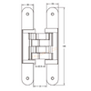 SG-HC28185 pintura para hornear de alta temperatura estilo alemán bisagra oculta ajustable tridimensional para puerta de 30 MM de espesor