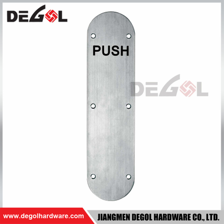 SP1012 Inodoro de placa redonda con señal de empuje de metal de acero inoxidable personalizado