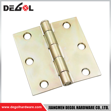 Bisagras de puerta de hierro dorado de 3*3 pulgadas sin rodamientos fabricadas en China