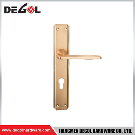 Cerradura de puerta cuadrada de aluminio y Zinc de alta calidad LP1015, conjunto de cerradura de puerta con manija de Panel y llaves