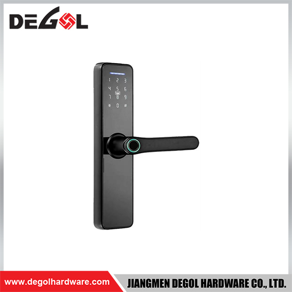 SML07 Manija de puerta de aleación de zinc Cerradura inteligente Negro mate / Plata satinada
