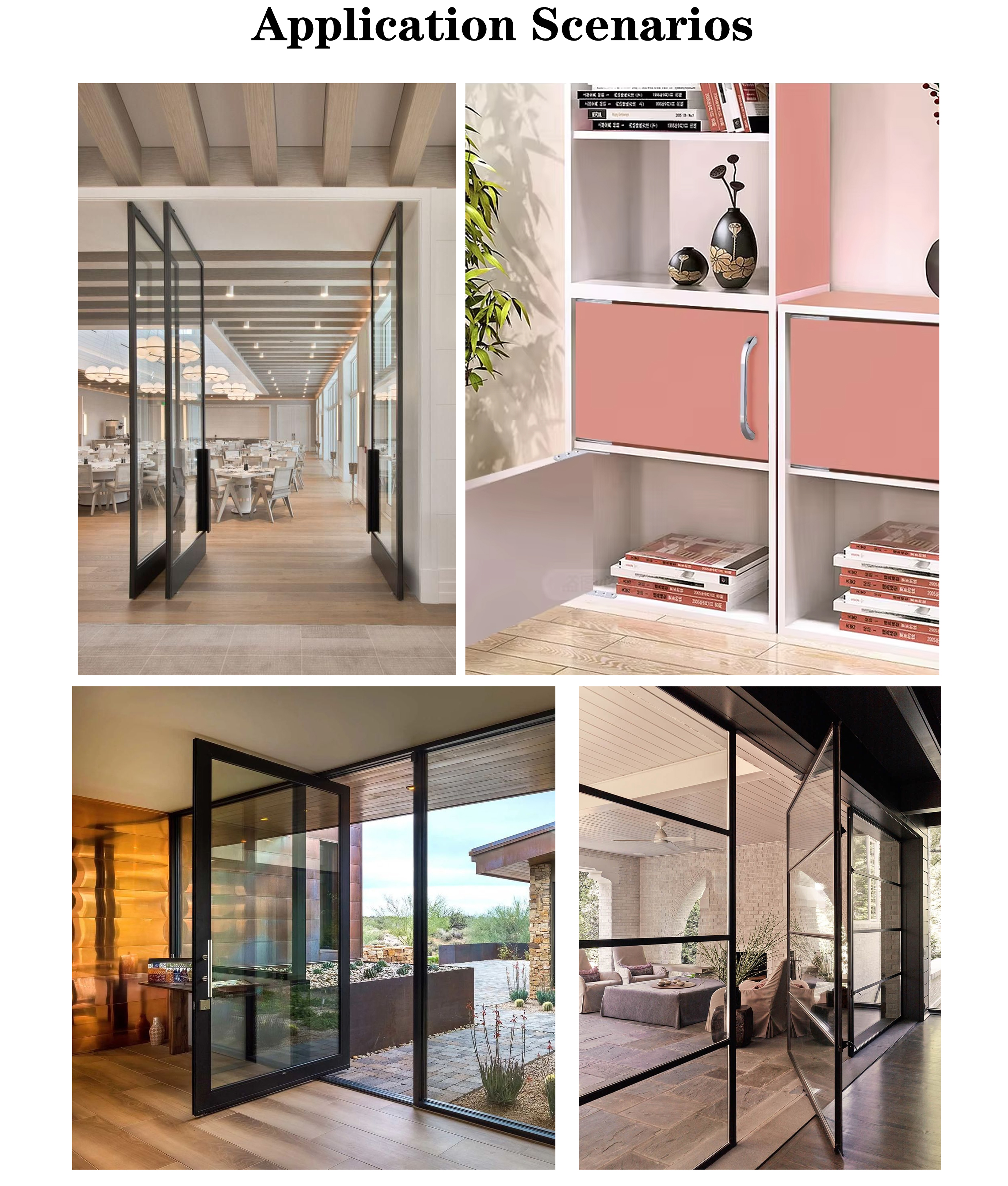Estructura de pivote resistente con bisagra giratoria para accesorios de hardware de puertas pesadas comerciales