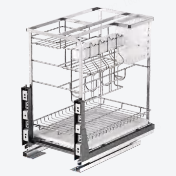 Las cestas extraíbles para gabinetes de cocina CPB10 se utilizan para almacenamiento en la cocina