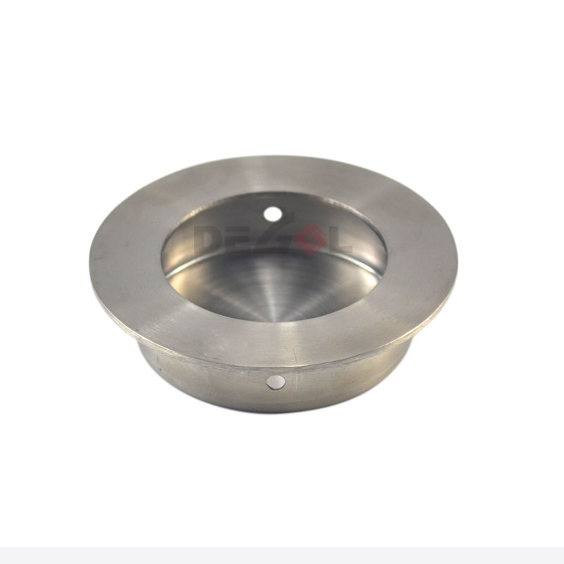 Gran oferta, tiradores ocultos redondos de acero inoxidable para muebles de gabinete, manija de puerta