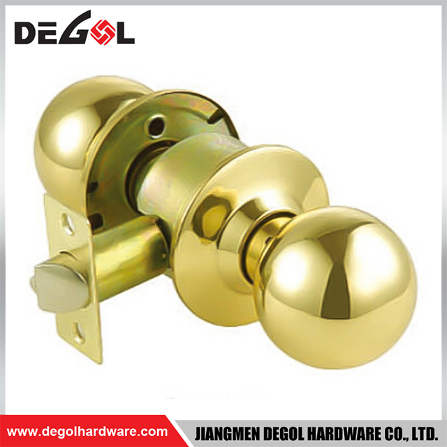 BDL1069 Cerradura de puerta simulada con perilla redonda de color dorado 
