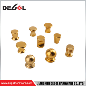 CK102 Perillas de muebles de un solo orificio para puerta de armario, color dorado, para cajones de tocador