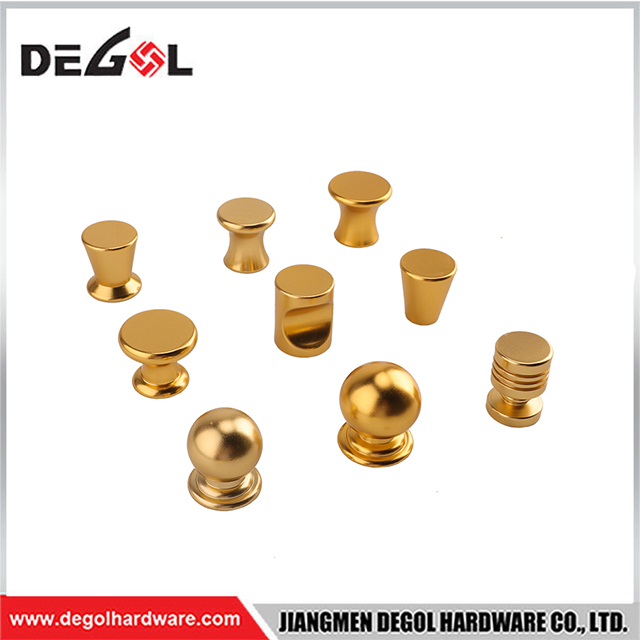 CK102 Perillas de muebles de un solo orificio para puerta de armario, color dorado, para cajones de tocador