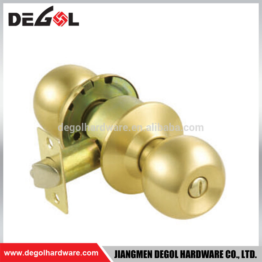 Cerradura de pomo de puerta cilíndrica manual de acero inoxidable de acero satinado duradero