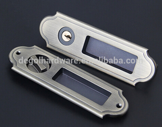 Cerradura de puerta corrediza de madera clásica cerradura de puerta corrediza de aleación de zinc cobre cobre latón antiguo